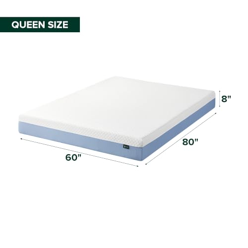 Image of Zinus 8 Inch Queen Cooling Essential Memory Foam Mattress [NewVersion], Fiberglass Free, Medium Feel, Breathable Cooling Layers, Certified Safe Materials