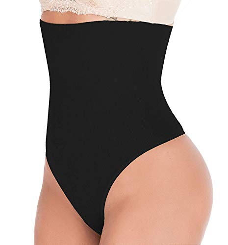 LELINTA Thong Shapewear for Women Tummy Control Hi-Waist Body Shaper Butt Lifter Panty Seamless Thong Underwear