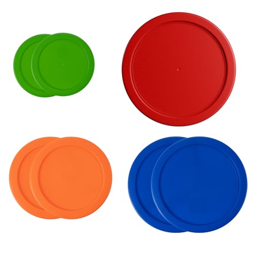 Replacement Lids for Pyrex Glass Food Storage Containers Round Plastic (2) 7202-PC 1 Cup Green (2) 7200-PC 2 Cup Orange (2) 7201-PC 4 Cup Blue (1) 7402-PC 6/7 Cup Red by MRX Solutions - Used condition - US$11.96