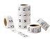 Sizing Stickers - 3500-Piece Size Labels, Adhesive Apparel Circle Stickers, Clothing Stickers, Retail Size Stickers, for Shop, T-Shirt, Coat, Assorted Size Labels, 7 Rolls, White, 1 Inch Diameter