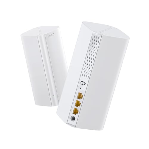 Image of Tenda BE5100 WiFi 7 Mesh WiFi System - Dual-Band Whole-Home Coverage (4,600 Sq. Ft.), 1x2.5G + 2x1G Gigabit Ports, MLO & Ethernet Backhaul for Seamless Roaming, EasyMesh & VPN Ready- ME6 Pro (2-Pack)