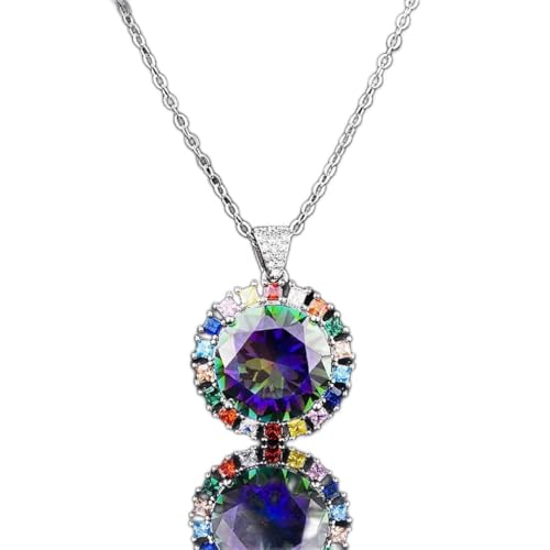 Collier pierres précieuses 8 couleurs cadeau d'anniversaire femme