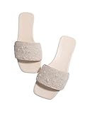 GORGLITTER Glitter Sandals - White Glitter, Size 8.5