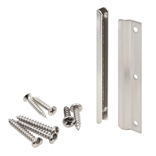 Prime-Line U 95125 Latch Shield Guard in-Swing 6 inch Height with Fasteners Satin Nickel (Single Pack)
