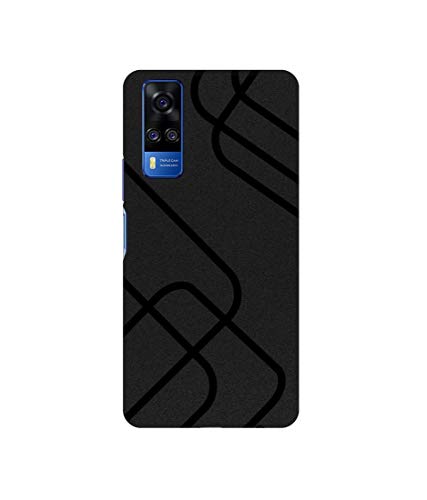 Image of Zig-Zag Black Line Design 3D Printed Hard Back Case Cover for Vivo Y51A / Y31 (2021)
