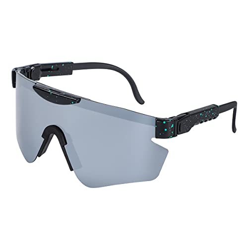 Gleyemor Cycling Glasses Polarized Sport Sunglasses For Men Women Running Motorcycle Uv400 Protection Goggles (Black Frame/Silver Mirror) #TOP16