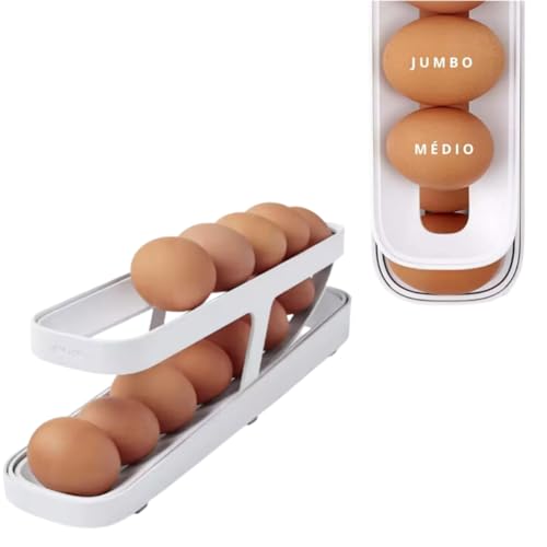 Organizador Suporte de Ovos Empilhável de Plástico Durável Para 15 Ovos Com Design Moderno Que Econo