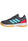 adidas Unisex-Kids Ligra 8 Indoor, Aurora Onix/Flash Aqua/semi Lucid red, 1.5