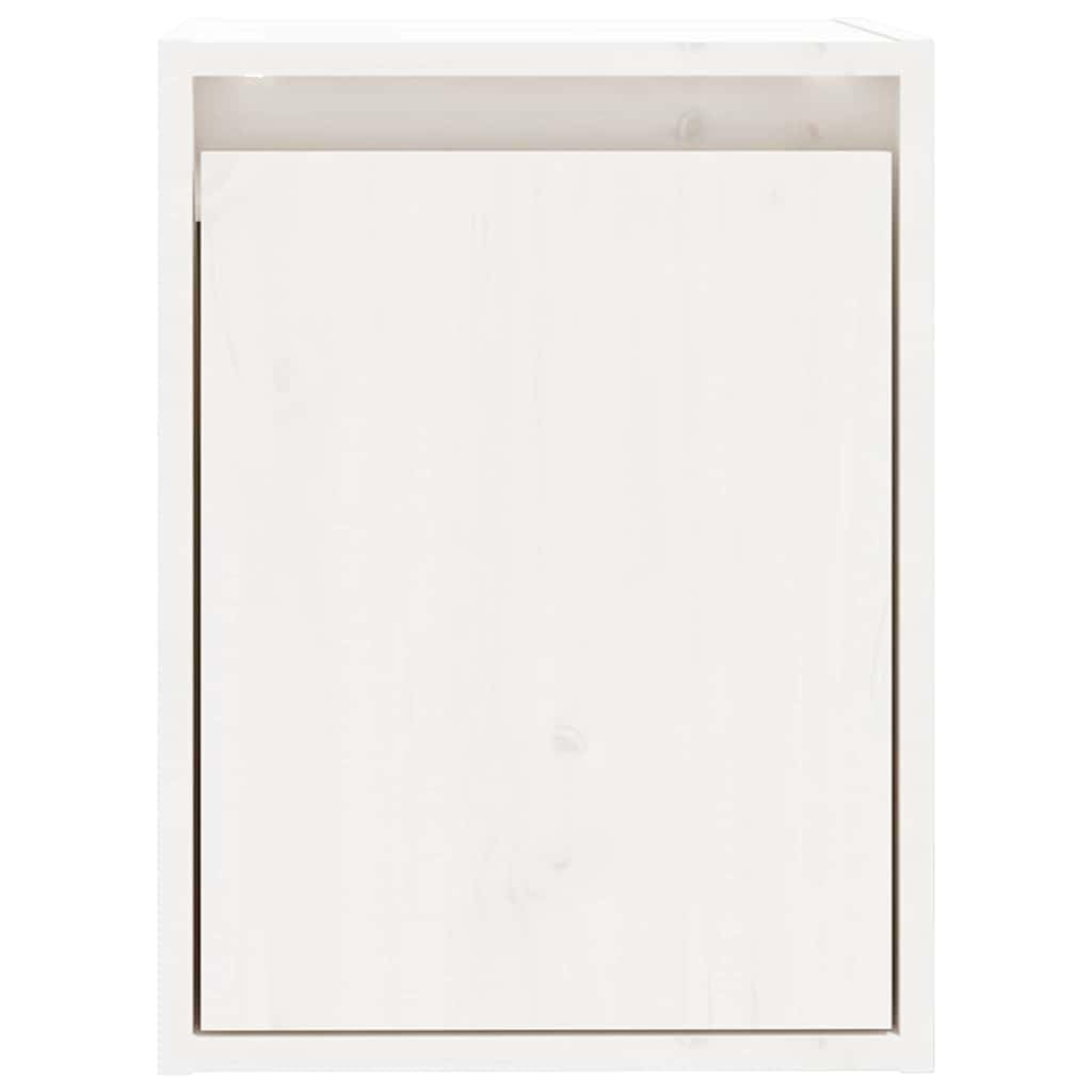 Szafki ścienne 2 szt. białe lite drewno sosnowe 30 x 30 x 40 cm szafka wisząca, regał ścienny, regał wiszący do salonu, sypialni, biura, kuchni, zajmuje mało miejsca i jest dekoracyjna