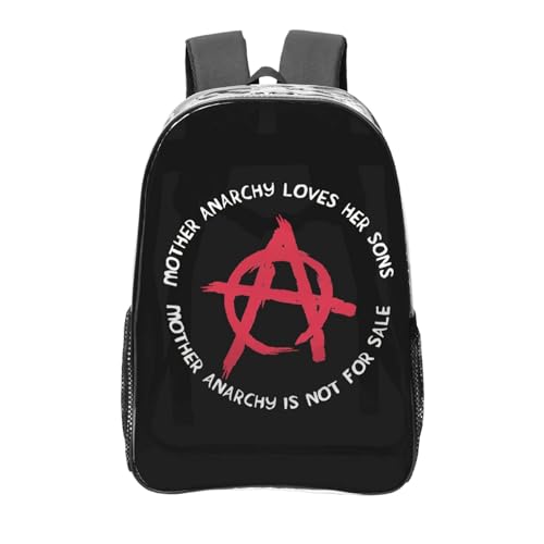 Mother Anarchy Loves Her Sons Clear Backpack - Lightweight Transparent Backpack For Security, Sports & Travel