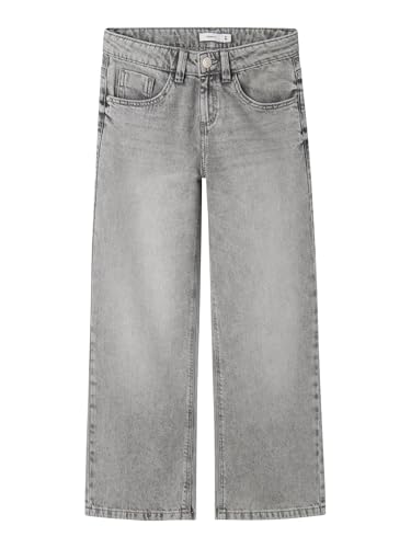 Nkfrose jeans fille coupe ample tendance denim gris clair de haute qualité