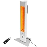 MONTAJE FÁCIL DEL CALENTADOR: Montar el calentador rápidamente: Atacar el soporte de una pieza a la columna de calefacción con unos pocos tornillos. Carcasa metálica completa + moderna forma triangular para mayor estabilidad. ¡Enchufa el cable de alimentación y usa el calentador eléctrico del patio inmediatamente!