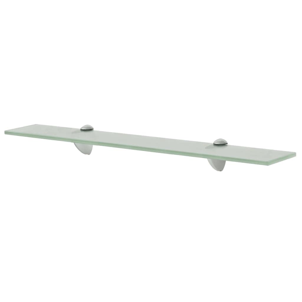 Estantería flotante de cristal 60 x 10 cm 8 mm, estante de pared de cristal de seguridad templado con clips de aleación de zinc, capacidad de carga de 10 kg para baño, salón, dormitorio