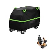 generic Mobility Scooter Cover Compatible with Pride Mobility SC7132 Pursuit 2,210D,All Seasons Protective Cover with Reflective Strips Reflective Strips(Black Green)