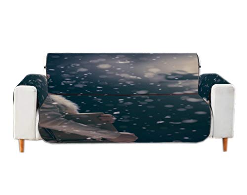 Housse de canapé protection meubles velours pour masquer l'usure - 2
