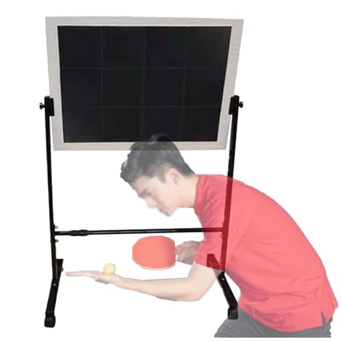 Professional Table Tennis Rebound Board,Table Tennis Return Board with Universal Wheels,Return Board Training Device,Adjustable Angle,Suitable for Home Gyms and Schools