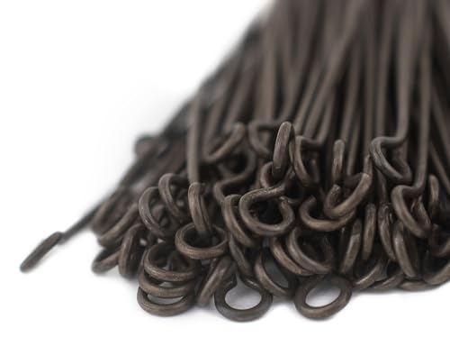 TheBeadChest Antiqued Brass 21 Gauge 1.5 Inch Eye Pins (Approx 100 pieces)