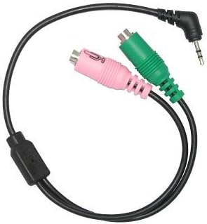 Headset Buddy PC Computer Headset to Phone Adapter - Dual 3.5mm to 2.5mm (PC35-PH25)