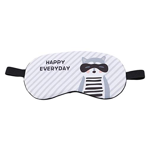 Winwinfly Eye Mask Cute Cat Cartoon Print Comfortable Sleep Mask Blindfold for Women