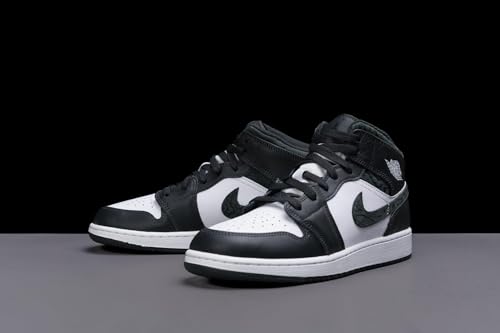Big Kid's Jordan 1 Mid SE Panda Elephant Off Noir/Blk-Wht-Blk (FB9909 001)4