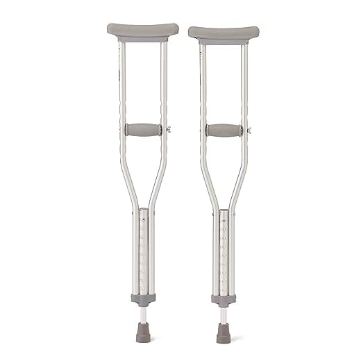 Medline Standard Aluminum Crutches, Youth