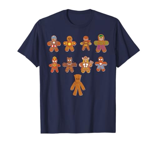 T-shirt Avengers Gingerbread Marvel en coton doux anti-irritation style de Noël