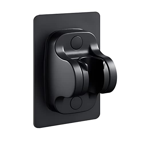 Support de pommeau de douche, supports de pommeau de douche réglables sans perçage, support mural de douche pour salle de bain, noir Cover