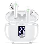 foxotin Ear Buds Wireless Earbuds - Bluetooth 5.3 Headphones (48H Playback) Built in Mic with LED Display Charging Case, IP7 Waterproof Earphone for iPhone Andriod Phones Laptop Sports Workout