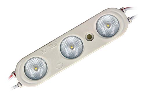 Modulo a 4 LED 3 W, bianco freddo, 285 lm, 12 V, DC SMD 2835 IP65, impermeabile, angolo di diffusione 180°, 52 x 46 mm, per illuminazione a LED, DIY, catena luminosa, 50x Stück