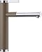 Produktbild Blanco Linee-S, Küchenarmatur - Einhandmischer, exklusiver Wasserhahn mit ausziehbarer Brause, Silgranit-Look zweifarbig, Muskat/Chrom, Hochdruck, 1 Stück, 521705