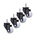 4Pcs 2 Inch Industrial Casters for Heavy Machinery & Display Cabinet(M20x40mm-Brake)