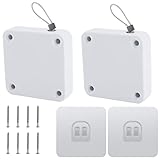 Lusofie Punch-Free Automatic Sensor Door Closer Storm Door Closer, Sliding Screen Auto Door Closer w