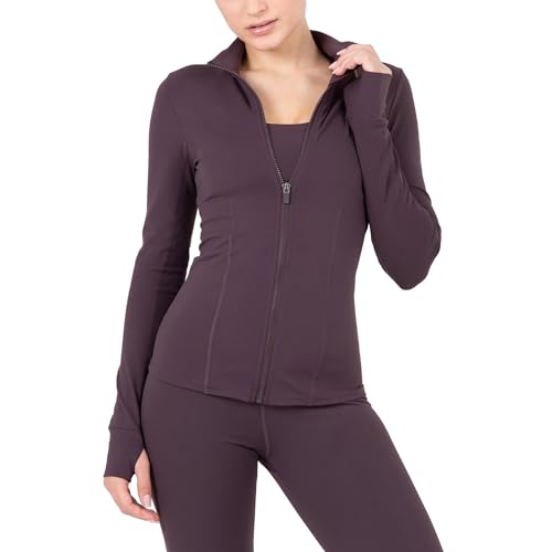 Image of YITTY Active Women's Ultraluxe Full Zip Jacket, Athleisure, 4-Way-Stretch, Thumbholes