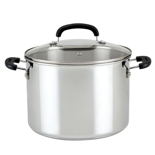 Comparison: Best Farberware 18 10 Stainless Steel Cookware 11 Farberware Brilliance Stainless Steel Stockpot with Glass Lid, 8 Quart, Dishwasher Safe and Induction Ready, Compatible with All Cooktops, Stainless Steel
