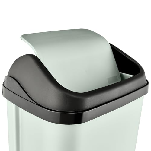 keeeper swantje Mülleimer, Schwingdeckel, 50 l, Soft Green – Ansicht 4