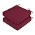 HOMELYSIAN Waterproof Outdoor Chair Cushions Set of 2, Square Outdoor Seat Cushions with Ties and Removable Covers, 19 x 19 Outdoor Cushions for Patio Furniture with Portable Handle(Burgundy)