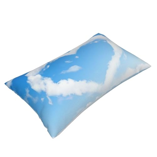 Housses de coussin cœur plage romantique canapé lit imitation lin - 4