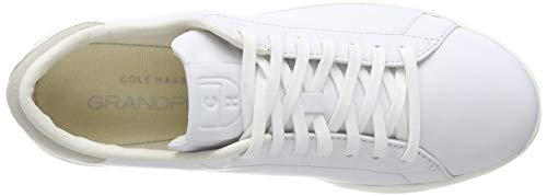 Cole Haan Women's GrandPro Tennis Leather Lace OX Fashion Sneaker, Optic White/Optic White, 6.5 B US - Thumbnail 5