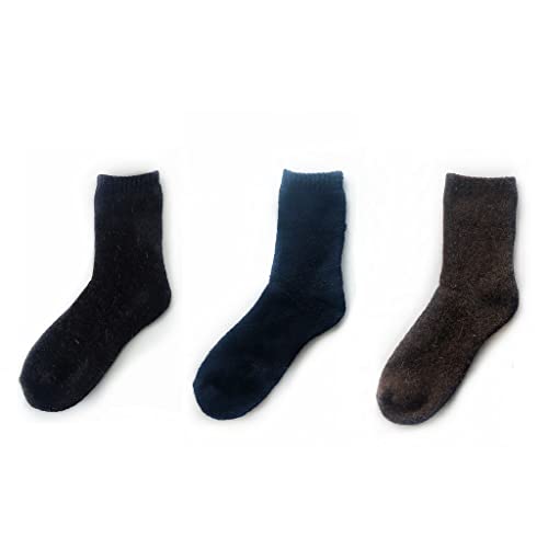 QMOWIZ Deportivos Calcetines Navideños para Hombres Y Mujeres, Calcetines Gruesos De Lana, Calcetines De Cachemira De Invierno, Calcetines Cálidos De Tubo Medio, 3 Pares Calcetines Running