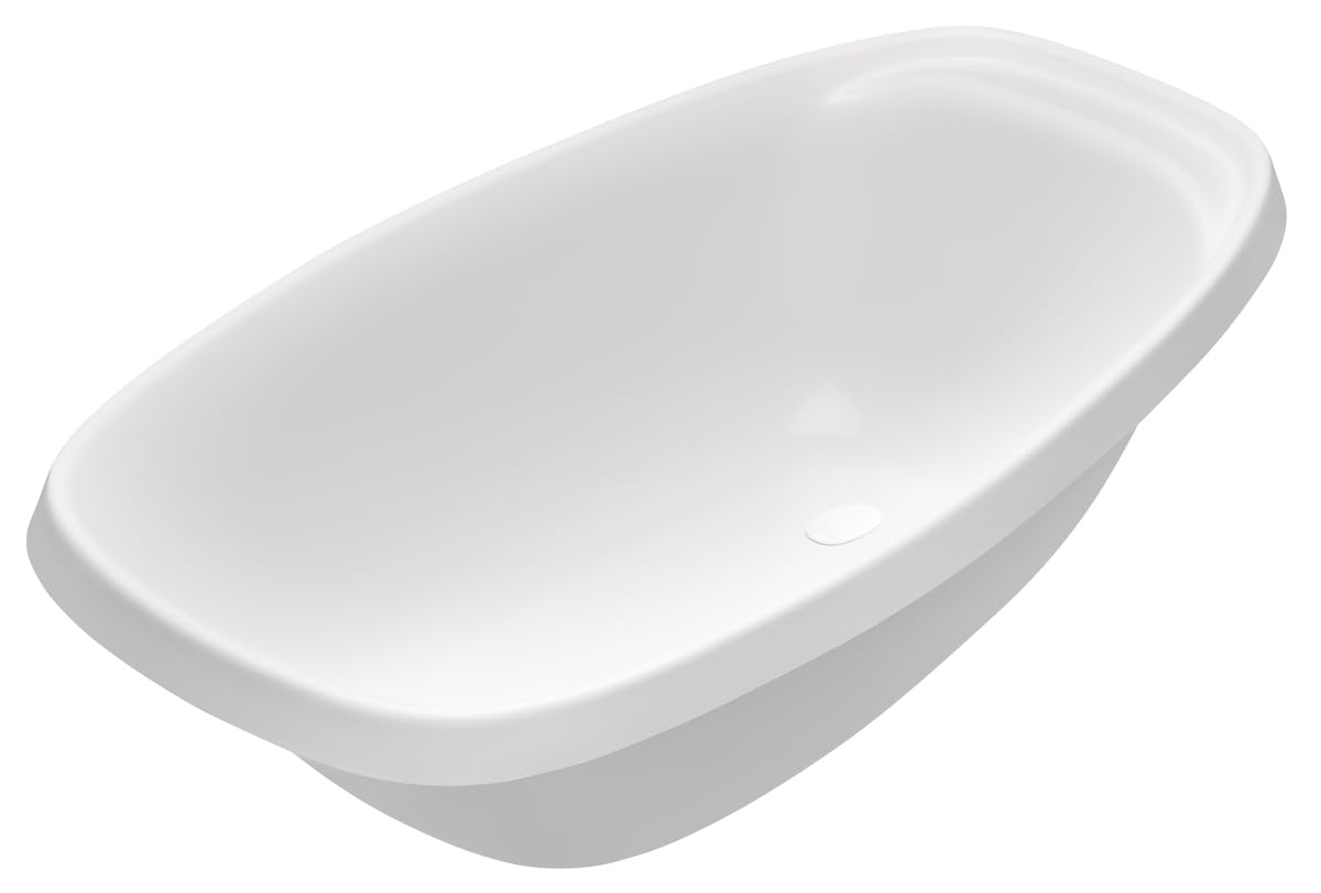 Orthex Bathtub 50 L with Plug | White | Baby Bath | BPA Free | 10-Year Guarantee | L90 x W47 x H24 cm