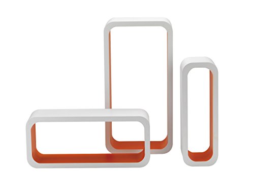 Estante rectangular bicolor para eliminar el desorden en paredes de dormitorios infantiles 2