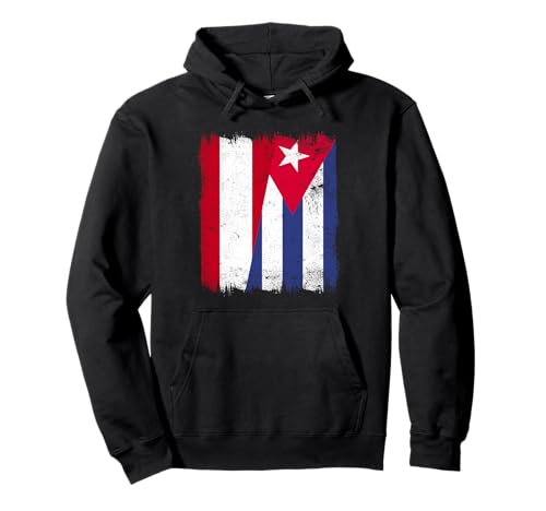 Austria Cuba Half Flag Austrian Cuban Heritage Pullover Hoodie