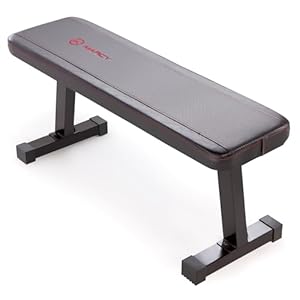 Marcy Flat Utility Weight Bench for Home Gym Weight Training and Ab Exercises