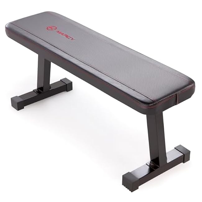 Marcy Flat Utility Weight Bench for Home Gym Weight Training and Ab Exercises