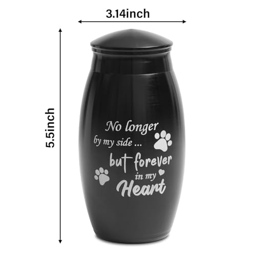 Image of Dog Memorial Gifts for Loss of Dog,Memorial Urn for Cat Ashes | 5.5 inches Small & Medium Aluminum Urns for Pet Ashes, Pet Memorial Urn for Pet Hair,Fur,Whiskers or Ashes (25 lbs Capacity)