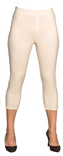 LIOR PARIS Rosie Slim Fit Capri Featuring Functional Back Pockets, Pull on Waist, and Top Stitching Details2