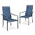 VICLLAX Stackable Patio Chair Set of 2, Lawn Chairs with High Back, Outdoor Dining Chairs for Outside, Poolside and Garden, Blue
