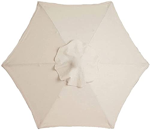 Auvent de rechange pour parasol 3m carré toile beige pour modèle décalé à 8 bras