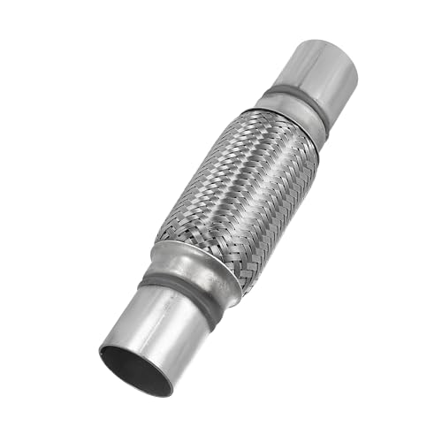 Partuto 1 Pc 1.75"x6"x10" Universal Exhaust Flex Pipe - Stainless Steel