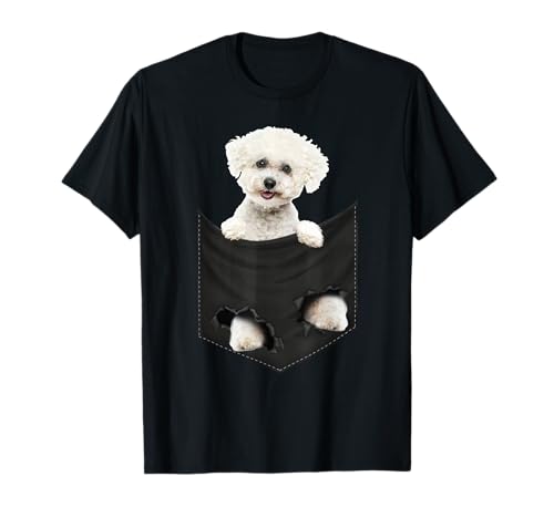 Divertido Bichon Frisé en tu bolsillo para los amantes de los perros Bichon Frise Camiseta Divertido Bichon Frisé en tu bolsillo para los amantes de los perros Bichon Frise Camiseta